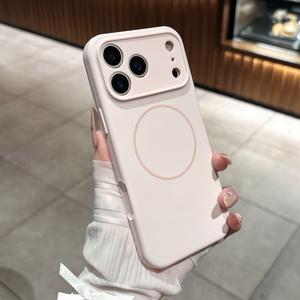 Funda Original de Silicona Líquida de Lujo para iPhone 17 Pro Max, 17 Pro, 17 Air, 17 Para Magsafe, Cubierta Suave Mate a Prueba de Golpes