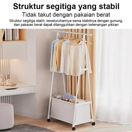 Triangle Coat Rack Bedroom Multi-function Clothes Hanger floor bedroom multi-function clothes hanger Versatile Rack 6