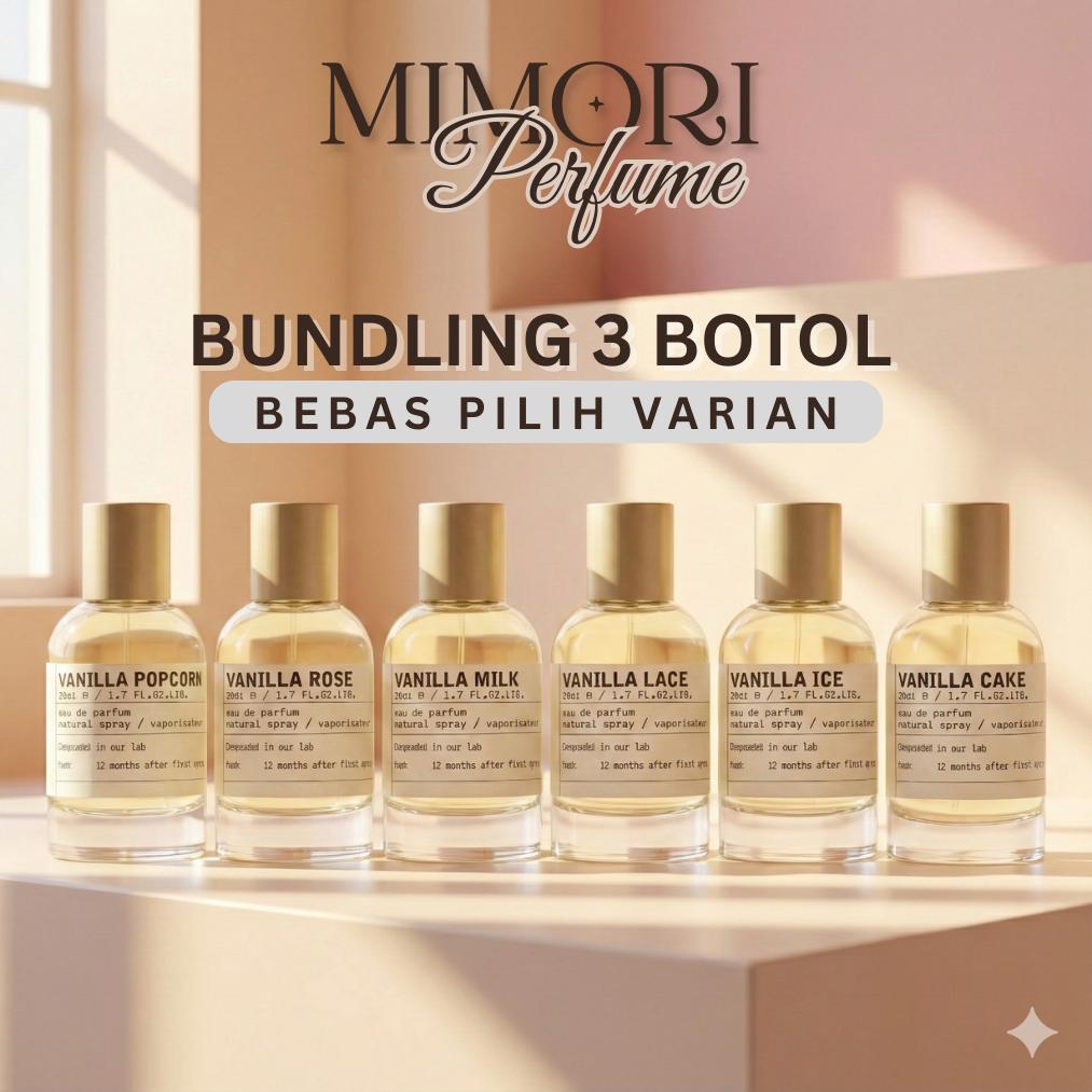 PARFUM VIRAL NO.1 - PAKET 3 BOTOL VANILLA SERIES | PARFUM BUNDLING TAHAN LAMA Perfume Unisex Luxury