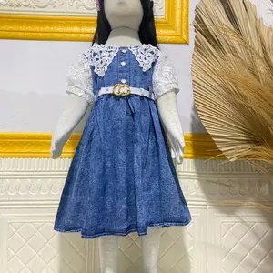 DRESS JEANS MIX BRUKAT ANAK PEREMPUAN USIA 3 TAHUN - 9 TAHUN / DRESS ANAK PEREMPUAN /JEANS ANAK PEREMPUAN