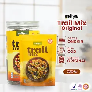 Safiya Trail Mix Original 500 Gram Dried Fruit Seed Nut Roasted Snack Sehat Food Cemilan