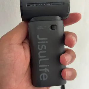 JISULIFE Handheld Fan Life9 Kipas Angin Mini Portable Pengumpul Angin Turbo 5000mAh Dengan Daya 5 Tingkat Pengaturan Angin Kencang yang Dapat Disesuaikan Alat Penurun Suhu Musim Panas