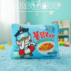 MaoMoo Bantal Makanan Mie Instan Samyang Ukuran S | Bantal Lucu MM001