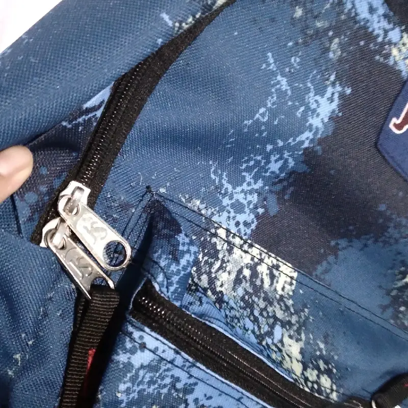 Jansport Motif Abstrak Biru full tag (Sleting js) (ada hologram + ada barcode bisa di scan) tag 6 layer 1