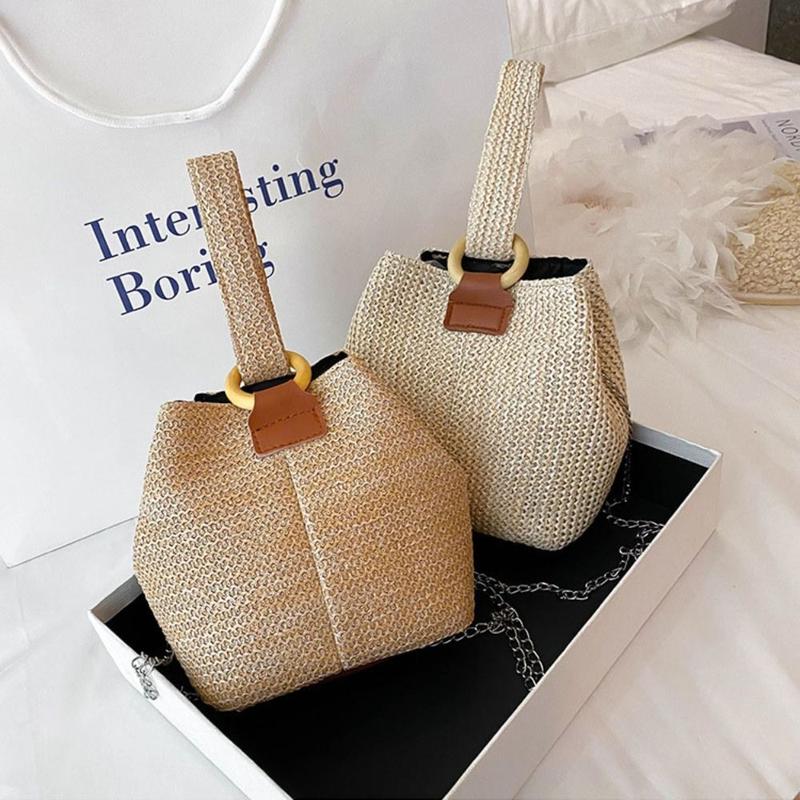 Beg Baldi Jerami, Warna Pepejal, Beg Tangan Comel, Beg Tote, - TikTok ...