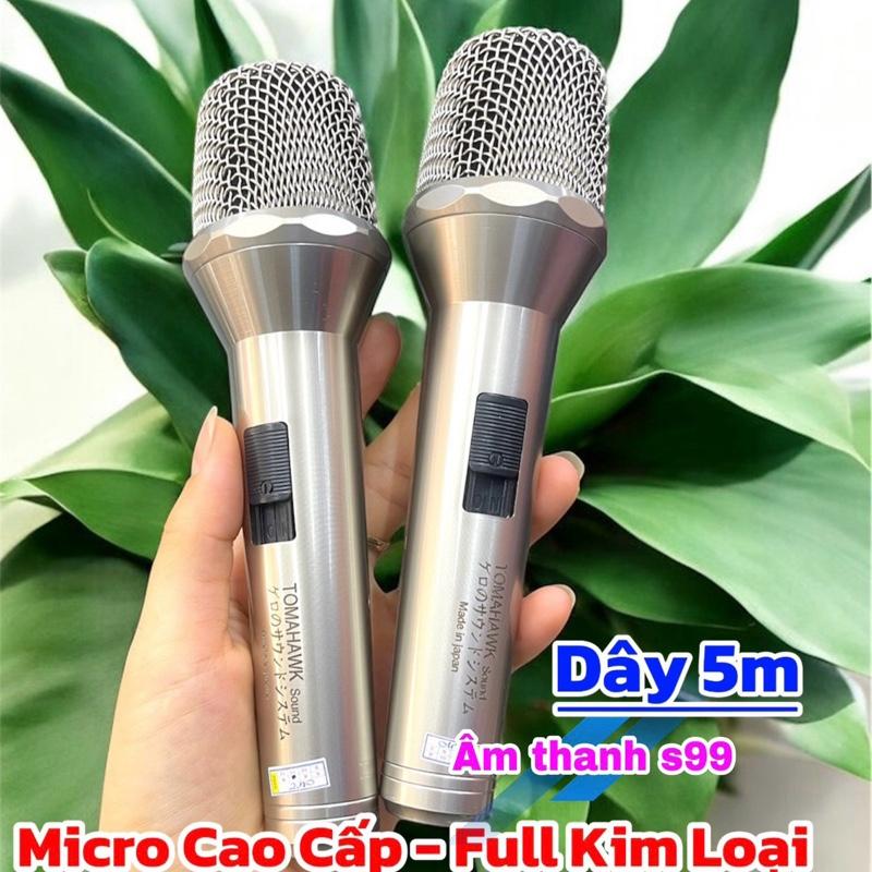 Micro TOMAHA Nhật Kèm Dây 5m, Hát Karaoke Gia Đình, Chống Hú Độ Nhạy Cao - hút giọng tốt. Dùng cho amly ,loa kéo, loa xách tay, vang cơ, vang số, mixer, soudcard , dàn karaoke, loa hãng , phụ kiện âm thanh chuẩn . Kem