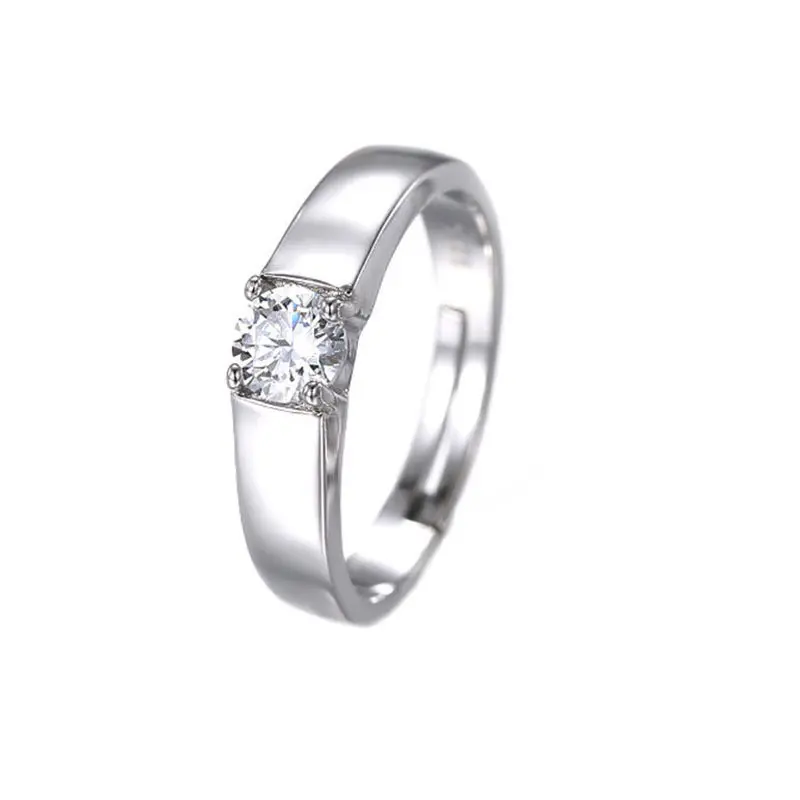 Ranier Verena Cincin Couple Pasangan Estetik Hadiah Perempuan Titanium Silver Jewellery Elegant Adjustable Rings Berlian Permata 5