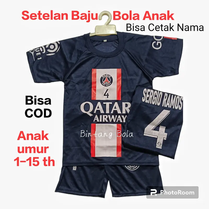 SETELAN BAJU BOLA ANAK FUTSAL/JERSEI BOLA/OLAHRAGA/BISA CETAK NAMA 0