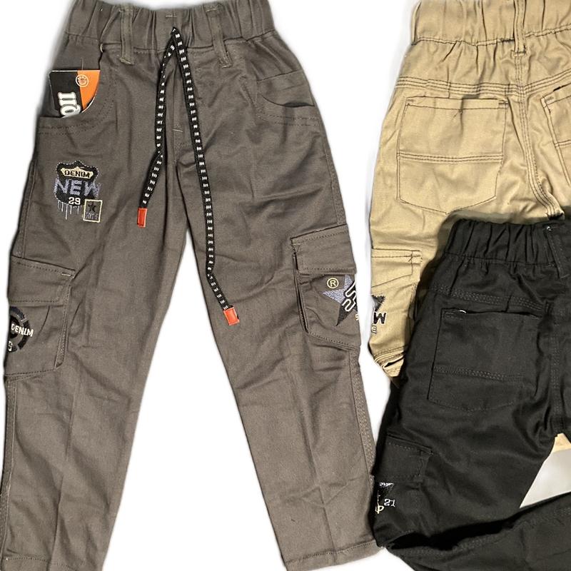 Celana Kargo Anak Cowok usia 4-15 Tahun / Celana Chinos Panjang Anak / Celana Anak Murah / Celana Chinos Cargo Anak Laki- Laki / Celana Jeans Anak Laki / Celana Jeans Panjang Anak Tali Pinggang /  Celana Panjang Anak Cowok Fashion Bordir Terbaru Abu-Abu 0