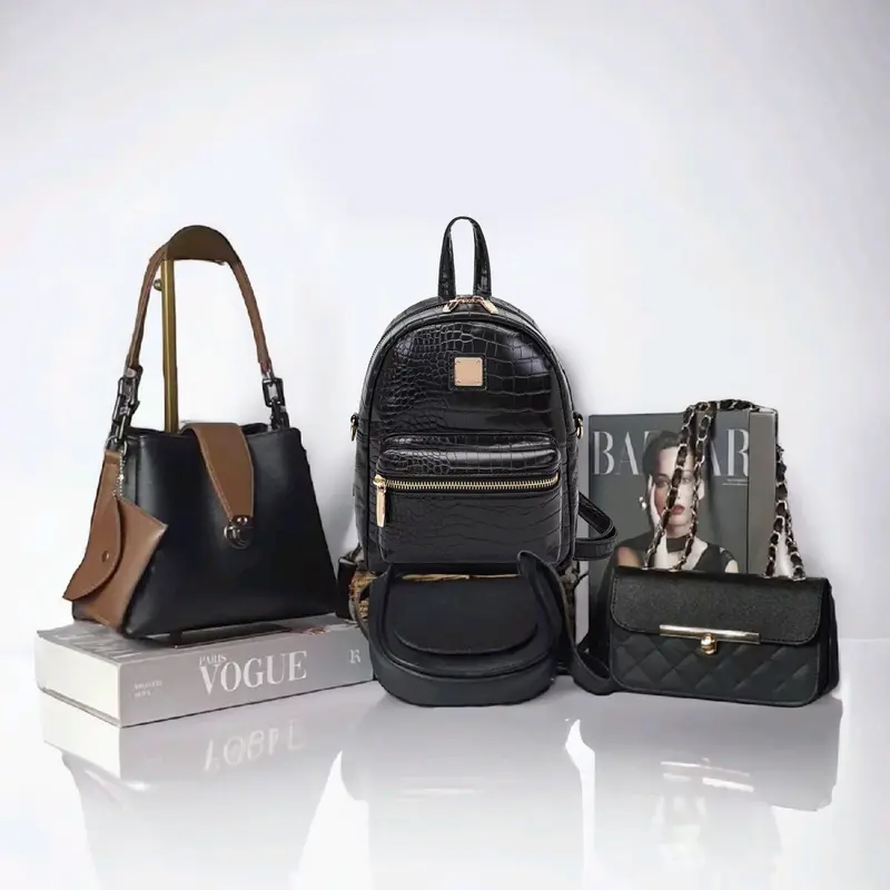 IZNADA BAGS - Paket Bundling Tas Selempang Wanita Tote 100rb dapat 4 Tas Tersedia Warna Hitam Full Ransel Backpack 0