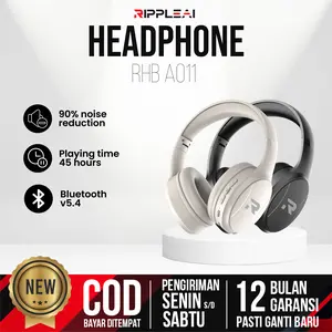 [New] Ripple Rippods Bluetooth Headphones RHB A011 Noise Cancelling High Quality Heavy Bass Comfortable Over-Ear Bluetooth Headphones