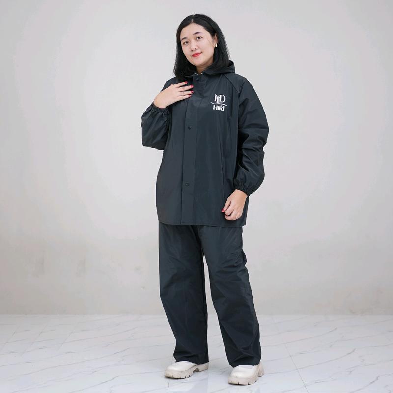 jas hujan setelan jaket celana pria wanita bahan pvc karet anti air waterproof termurah by HILD raincoat original cocok dipakai berkendara disaat musim hujan 5