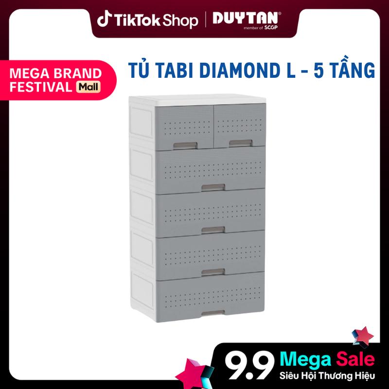 Tủ Tabi Diamond-L 5 ngăn, tủ nhựa Duy Tân cao cấp, sang trọng, tủ quần áo…