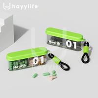 Gambar HAYYLIFE 4 Sekat Kotak Box Tempat Penyimpanan Obat + Gantungan Travel Kotak Penyimpanan Pill Box Medicine Box HL-AGB403 - Pink dari hayylife Kab. Tangerang 5 Tokopedia