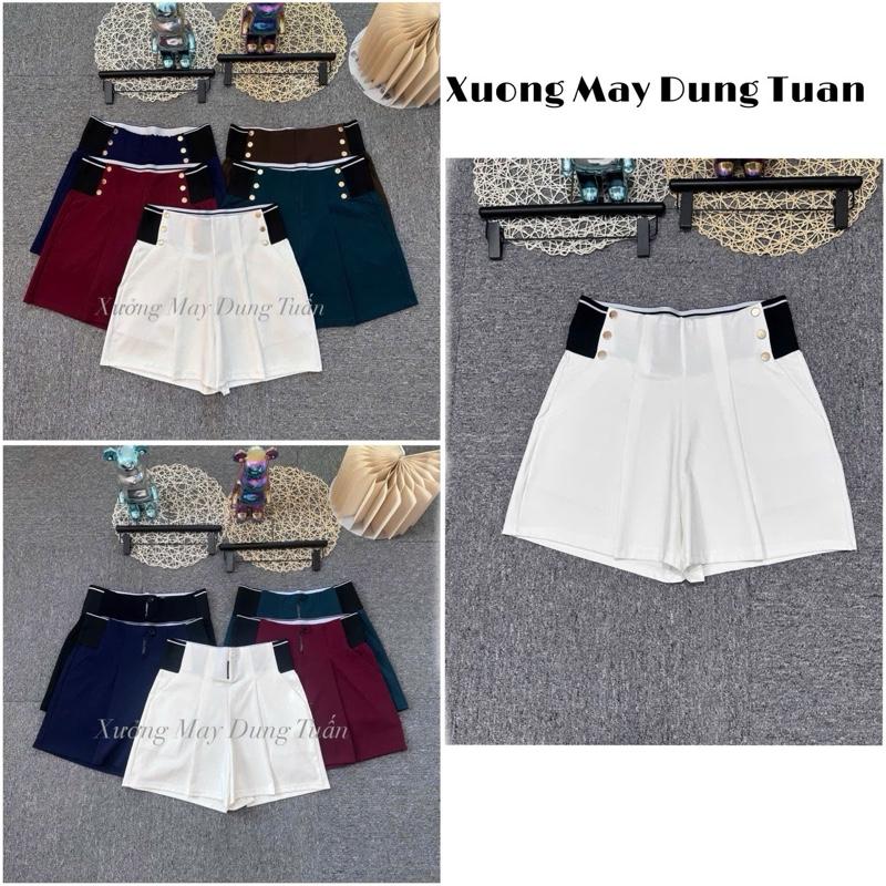 Quần short Nữ Cạp Cao Trang Trí 1 Cúc Và 6 Cúc Nhiều Màu Thời Trang Chất Liệu Vải Umi Hàn Có Giãn 4 Chiều BigSize 40-80Kg