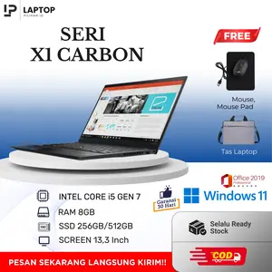 LAPTOP PILIHAN ID - SERI X1 CARBON I i5 GEN 7 I RAM 8GB I SSD 256/512GB
