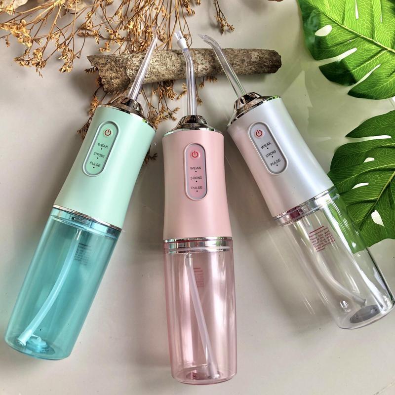 ( Màu Ngẫu Nhiên ) Máy Tăm Nước Cá Nhân - 3 Chế Độ - 4 Đầu Phun Làm Sạch Răng Sâu