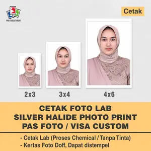 Paket Cetak Pas Foto Lab - PHOTOSOLUTION - Silver Halide Photo Print - 2x3 / 3x4 / 4x6 / Visa 4RPF