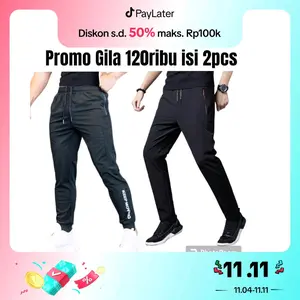 Paket 120ribu dapat 2pcs celana training gym bahan misty elastis tebal Jogger Sport Joger