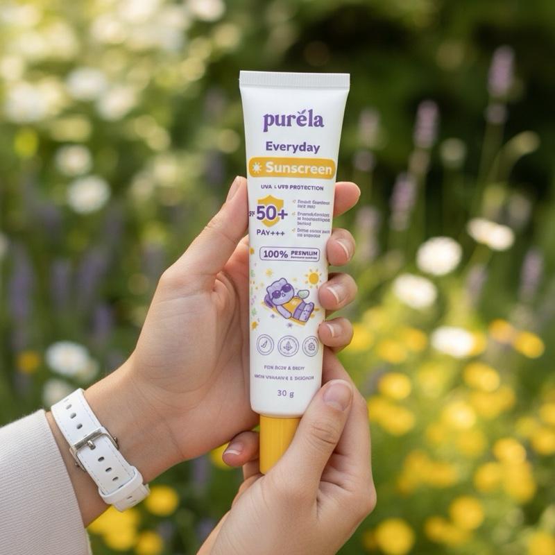 Purela Everyday Sunscreen SPF 50+ PA++++ untuk Anak Face & Body Kering ...