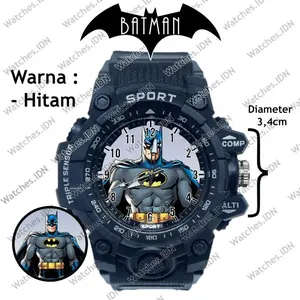 BARU DATANG JAM TANGAN SPORT ANAK LAKI LAKI BATMAN ANTI AIR
