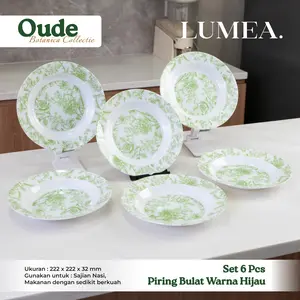 Lumea - [1-6 PCS] PIRING BULAT MELAMINE FOOD GRADE TAHAN PANAS ANTI PECAH