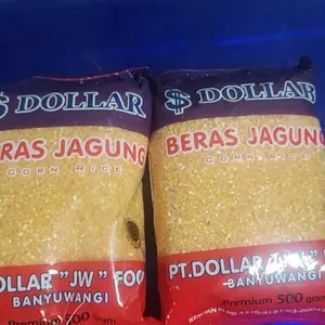 2 pcs / 1 kg beras jagung dollar super - beras jagung murni - beras jagung dollar kemasan 500 gram