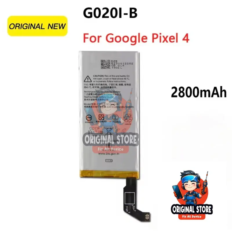 Batrei batre ggoogle pixel 4 4A 4 XL original baterai batrai 1