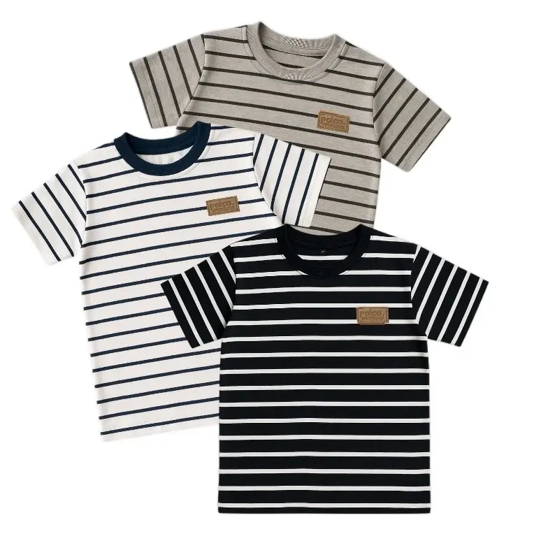 Kaos anak stripe monochrome series by polca. Fashion