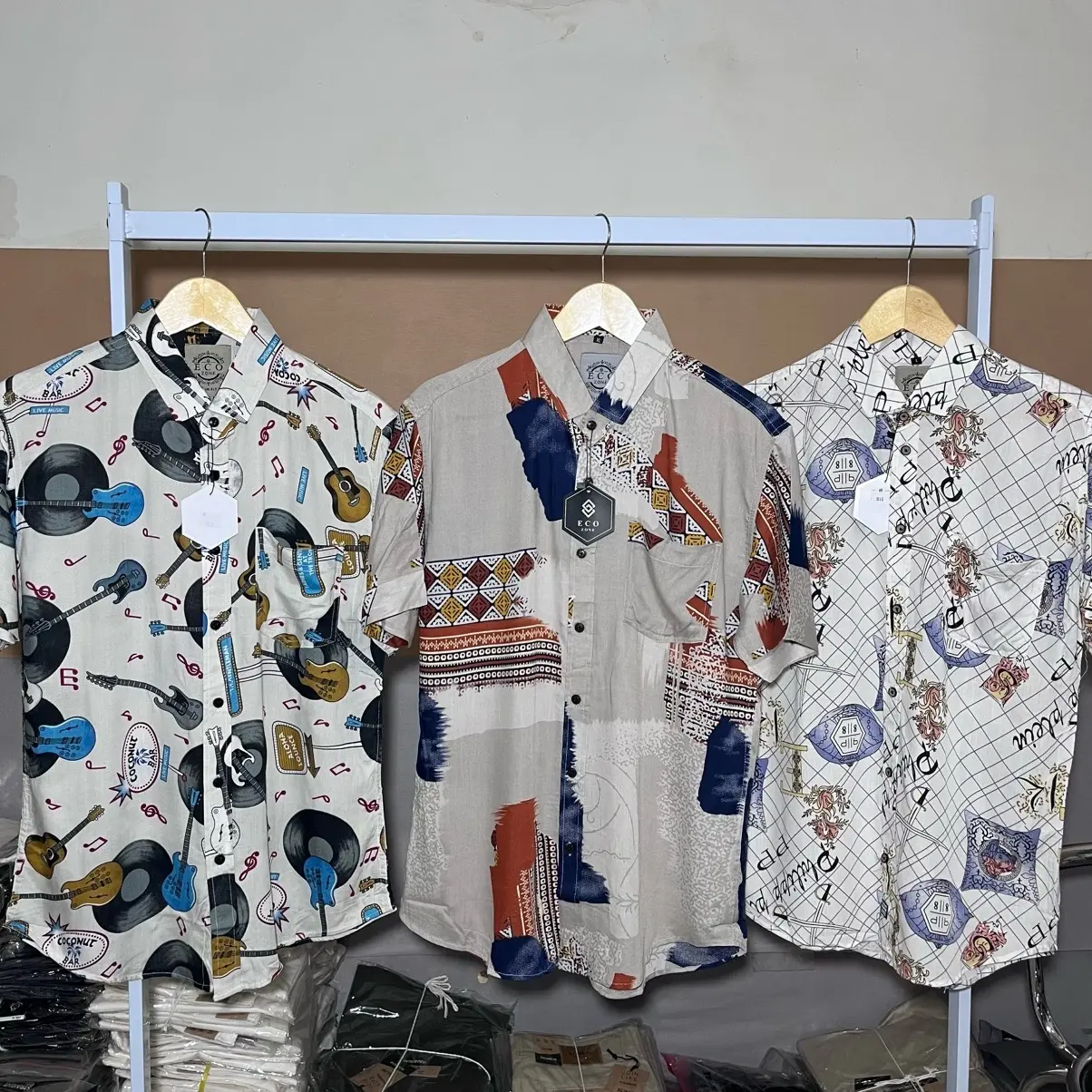 Kemeja Pria Keren Motif Kekinian Bahan Rayon