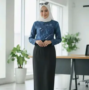 Blouse Batik Ciprat Ala Kemensos Wanita | Blouse Katun Solo Premium Adem | Blouse Kerja Wanita Atasan