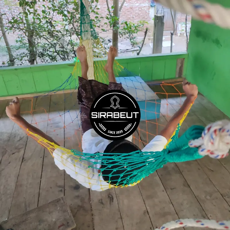 Hammock Jaring Jumbo Anti Keringat Anti Panas untuk Santai dan Mancing - Outdoor, Camping 7