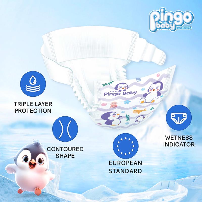 Product Introduction of [Buy 1 Take 1] Pingo Baby Diaper 50pcs+ Free 50pcs Diaper Tape Diaper Pants 20