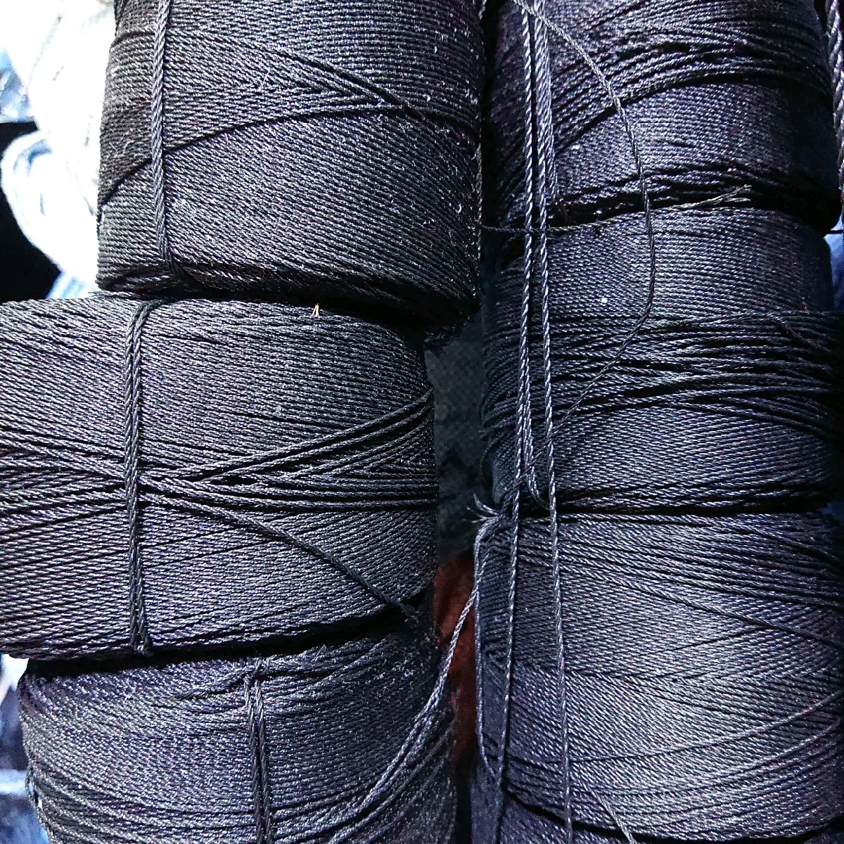 Tali tambang hitam 1mm - 2,5mm buat list jaring burung dll kualitas super kuat serbaguna