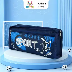 Kotak Pensil Anak Motif Olahraga Kanvas Varian Warna Kapasitas Besar Multifungsi Resliting BA-7199 beli  peralatan  sekolah