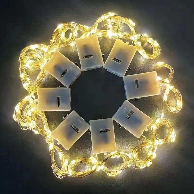 2027 PTG- Combo 3-5-10-20 Đèn led, đèn nháy đom đóm chạy bằng pin trang trí tháp oản, mẹt tết, bó hoa, tiểu cảnh