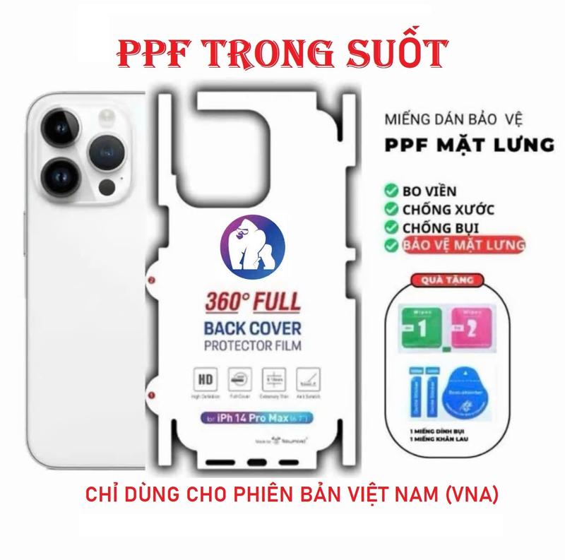 Miếng dán ppf TRONG SUỐT BÓNG các dòng iphone tự động phục hồi vết xước cho iphone X XS 11 12 13 14 15 16 17 PRO PROMAX PLUS LINK 3