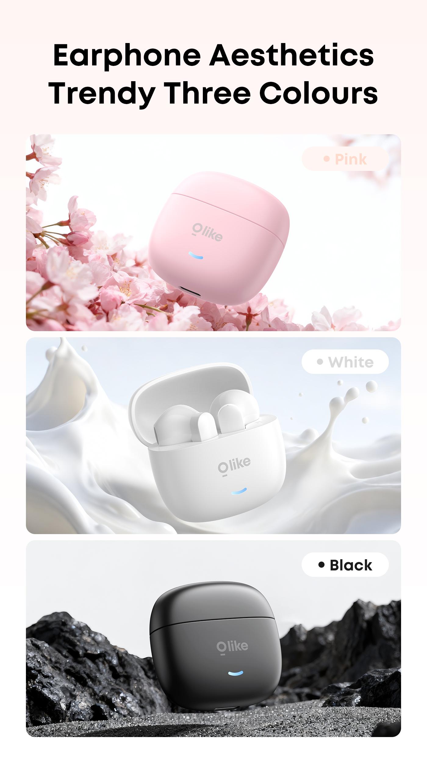 [EXCLUSIVE TONI CU] Olike Mini TWS T100S Bass True Wireless Earphone Bluetooth 6.0 Low Latency Driver 13mm Playtime 38 Hours IPX4 Waterproof Garansi 12 Bulan