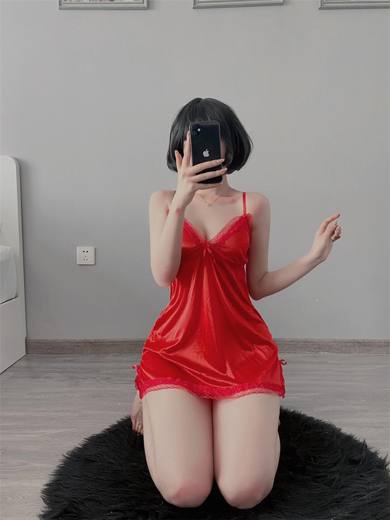 Product Introduction of Cc's secret Nightgown for women summer sexy new lace disposable tearable suspender nightgown summer pajamas 19