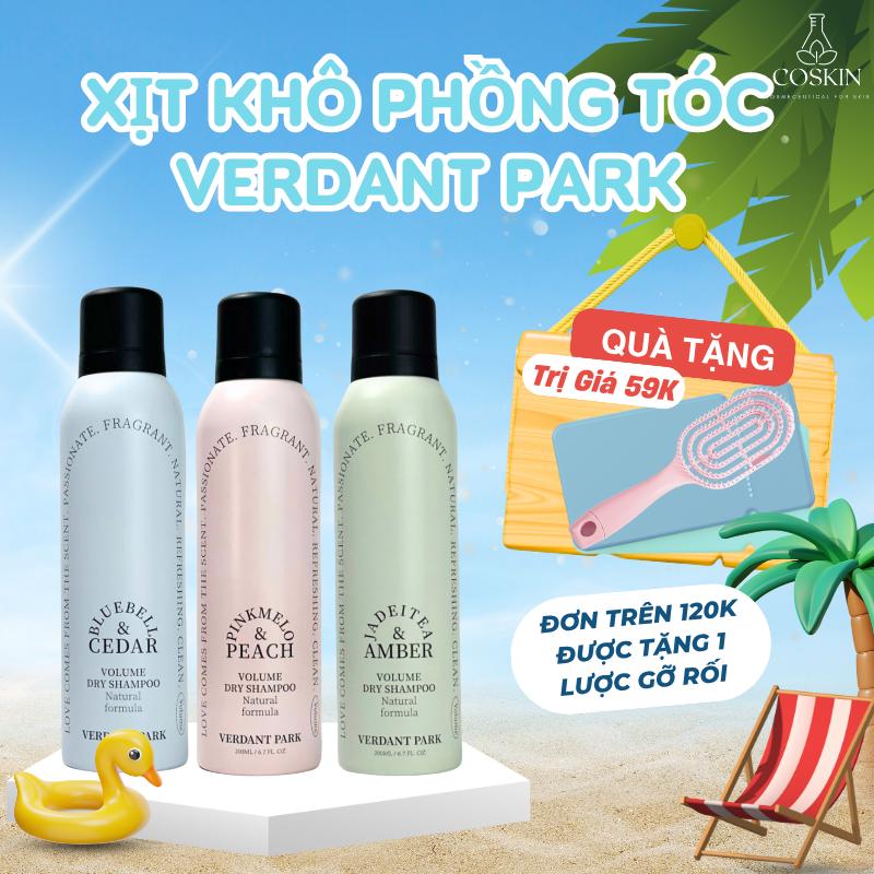 [TẶNG QUÀ] VERDANT PARK Xịt khô phồng tóc, dầu gội khô hoa quả thiên nhiên | COSKIN Nữ Women