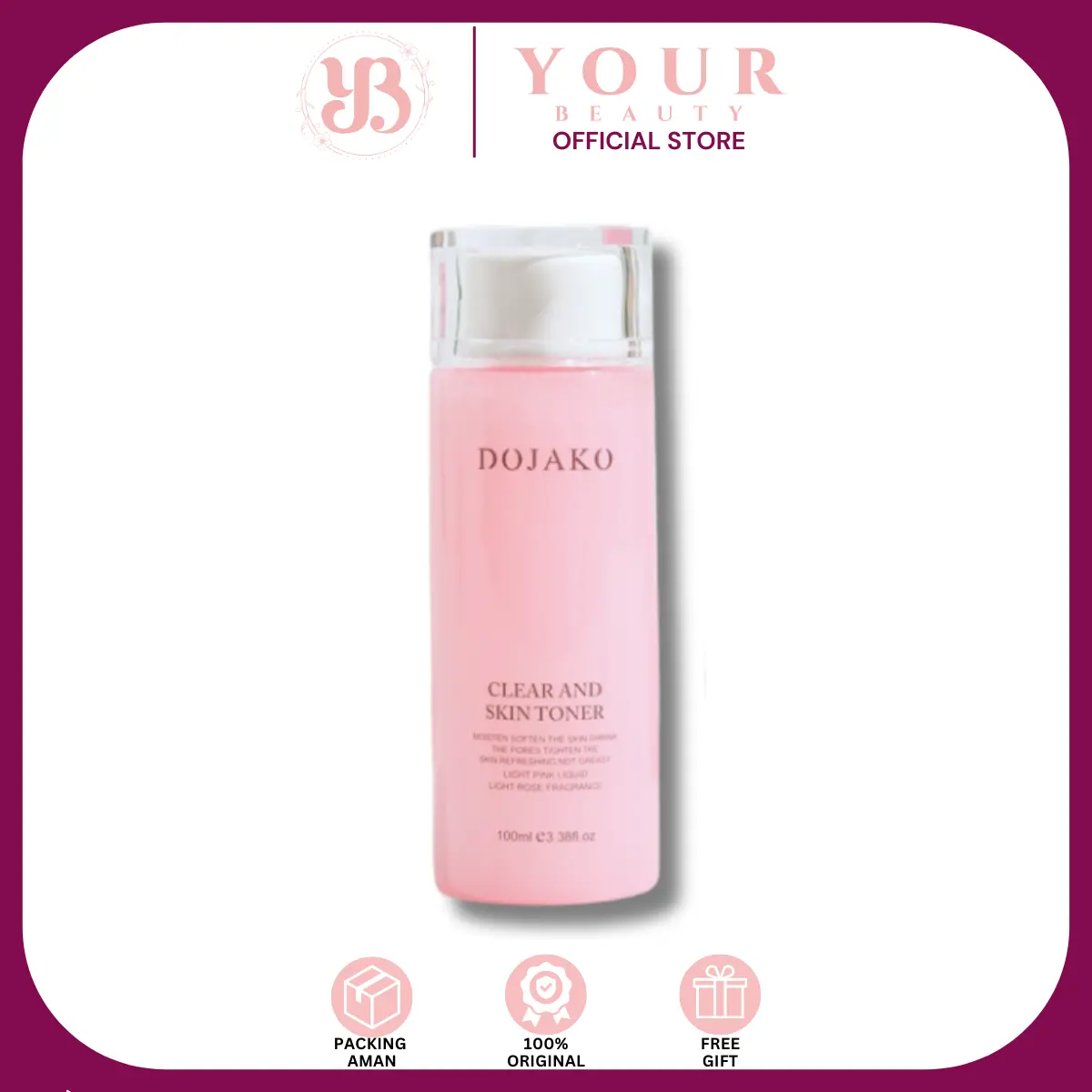 (Ready) DOJAKO Clear and Skin Toner 100 ml - Mengecilkan Pori