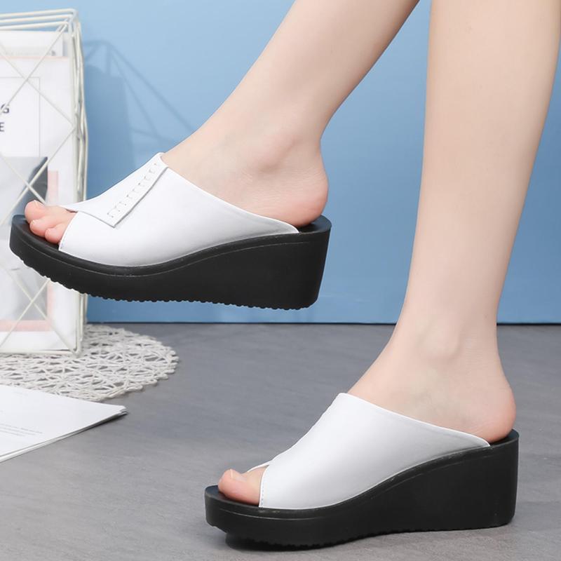 TERLARIS Sandal Wedges Wanita Viral Kekinian 2024 / Sendal Cewek Remaja Dewasa TERMURAH Karet 4