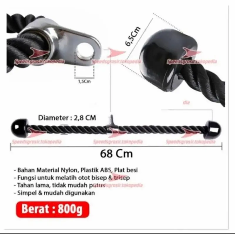TALI PULL ROPE UNTUK OLAHRAGA/ MELATIH OTOT TRICEP 1