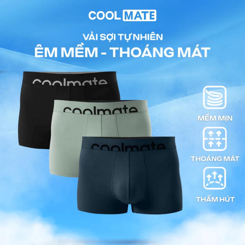Combo 3 Quần Lót Nam trunk Lenzing Modal cạp logo Coolmate - Coolmate