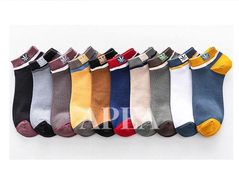 Tất Thể Thao, 10 Đôi, Dành Cho Nam Và Nữ, Có Thể Mặc Mùa, Hợp Xu hướng, Thoáng Khí, Thấm Hút Mồ Hôi, Tất cổ xẻ Sâu 1