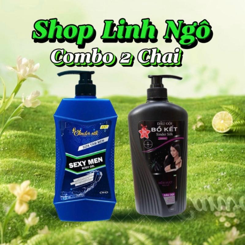 (Combo 2Chai  Dầu  Gội  Đầu) 1Chai SEXY MEN 1200ml+ Bồ Kết SiNDER SILK Lùn 1000ml