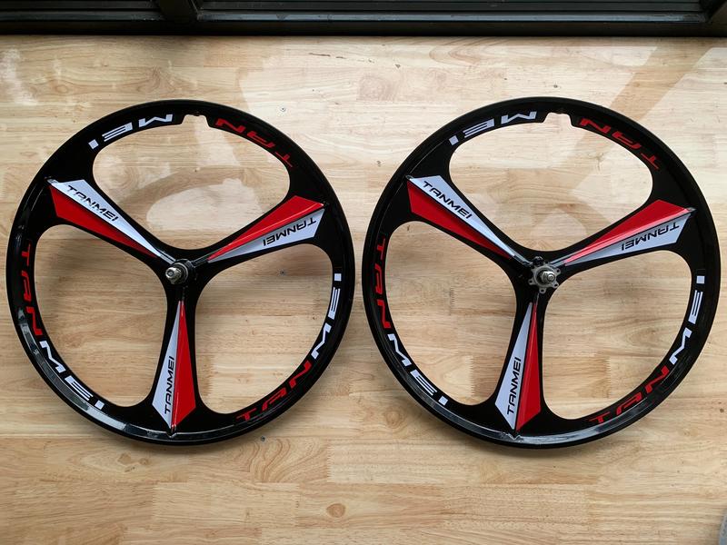 Bộ Vành Đúc Bánh 3 Khía TANMEI Dành Cho Xe Đạp 26inch Phanh Đĩa Nhôm Hàng Xịn Chính Hãng