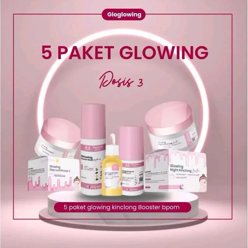 PAKET HEMAT LENGKAP 5 IN 1 DOSIS 3 KINCLONG GLOWING BPOM