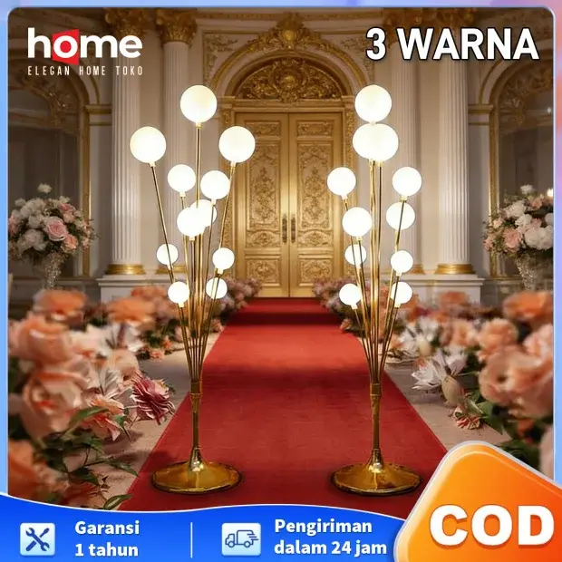 E.Home Lampu Dekorasi Pernikahan Pohon Apel 3 Warna Standing Lampu 150Cm 1Set/2Set Lampu Hiasan Dekorasi Cabang Event Wedding Mewah Pelaminan