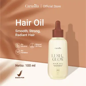 [4.4 FLASH SALE] CARUSILA Lush & Glow Hair Oil 100ml Perawatan Rambut Minyak Penumbuh Rambut with Rosemary Oil Moringa (Alula) Peregrina Oil Kemiri Oil Hair Oil Hair Serum by Carusila